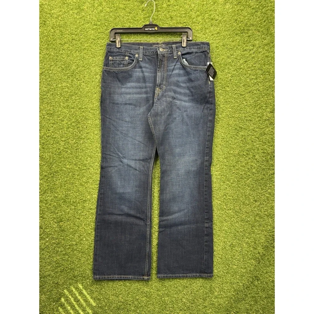 Vintage Banana Republic Jeans Mens 34x30 Faded Bootcut Wide Leg Casual Denim NWT